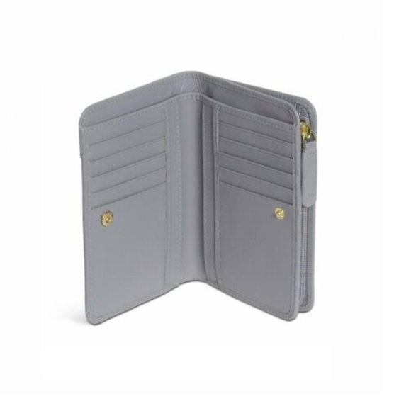 Radley Women's Medium Bifold Curved Slip Pockets Soft Leather Purse - Open Grey - Picture 3 of 3